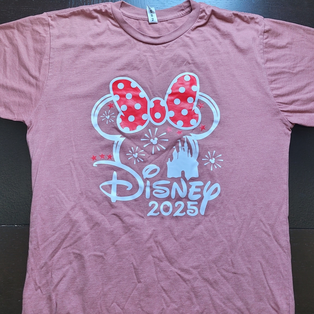 Disney T-Shirt with Red Bow Design